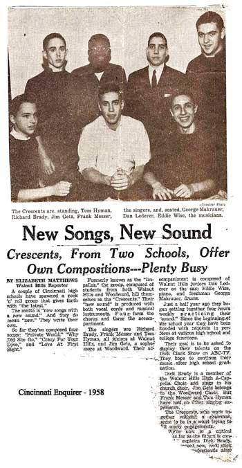 George Makrauer playing with the first iteration of The Torquays from Walnut Hills High School, Cincinnati